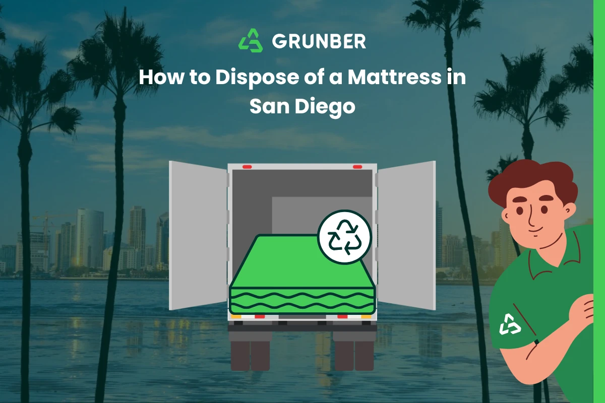 a image describing how to dispose of a mattress in San Diego