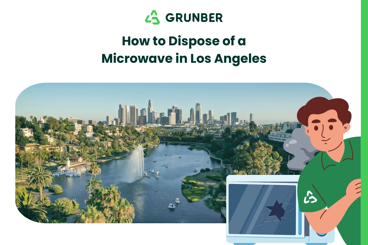 An image showing the picture of los angeles and a microwave, to link the two things.