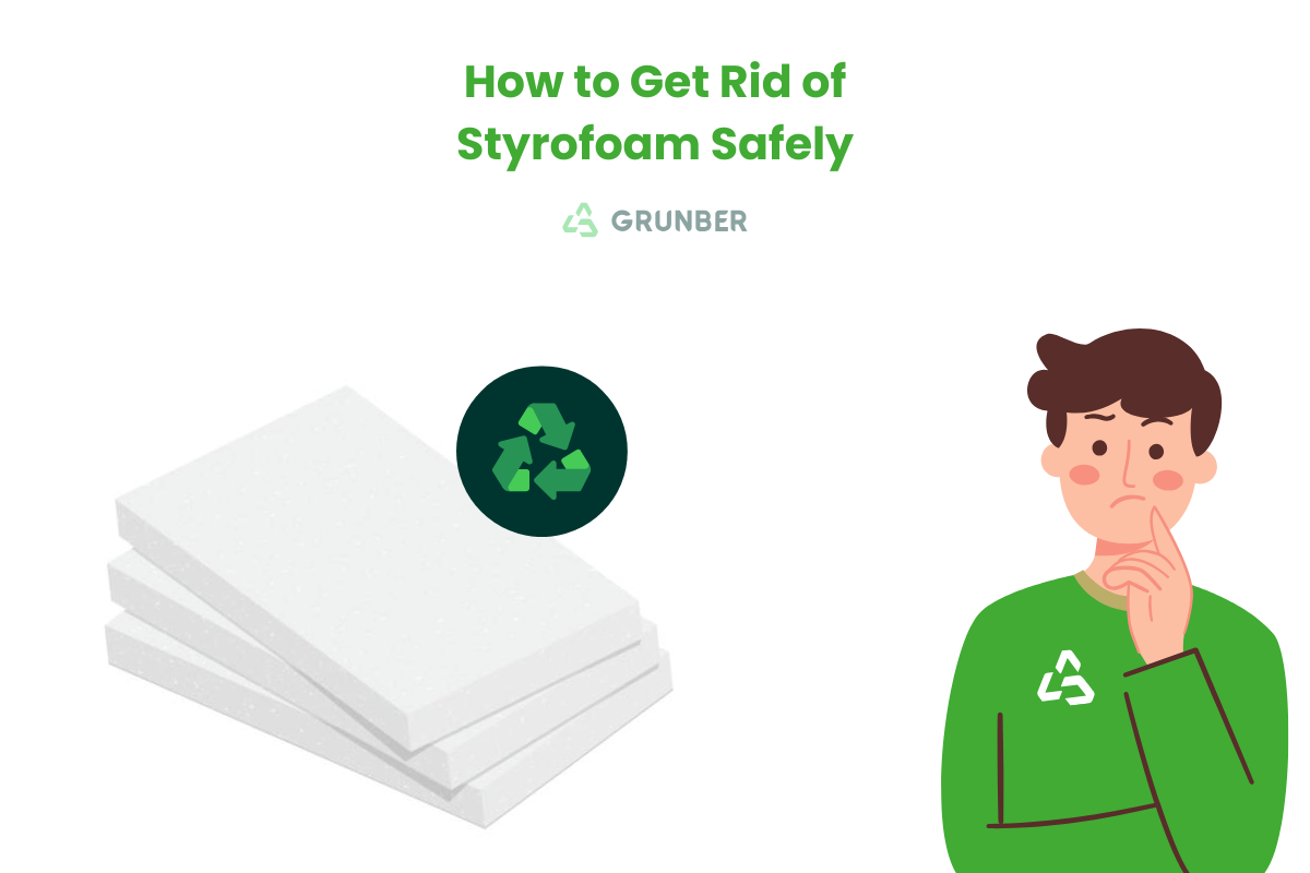 an image describing the styrofoam and how to dispose it